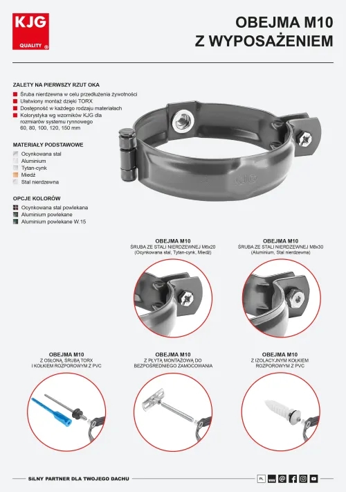 Obejma M10 z wyposażeniem