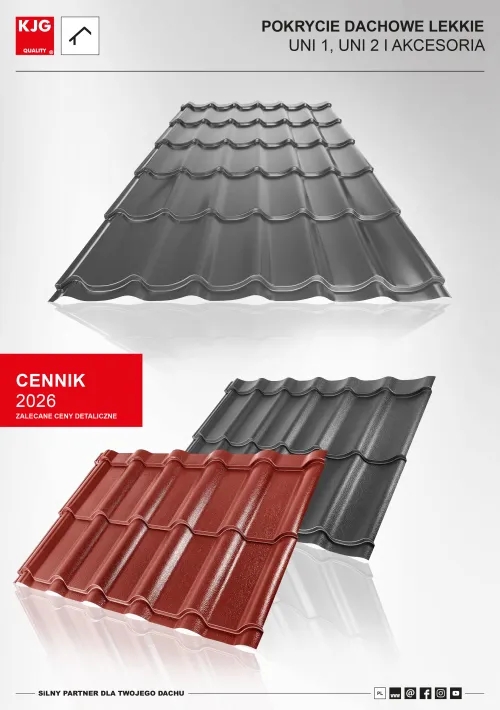 Pokrycie dachowe lekkie UNI i akcesoria