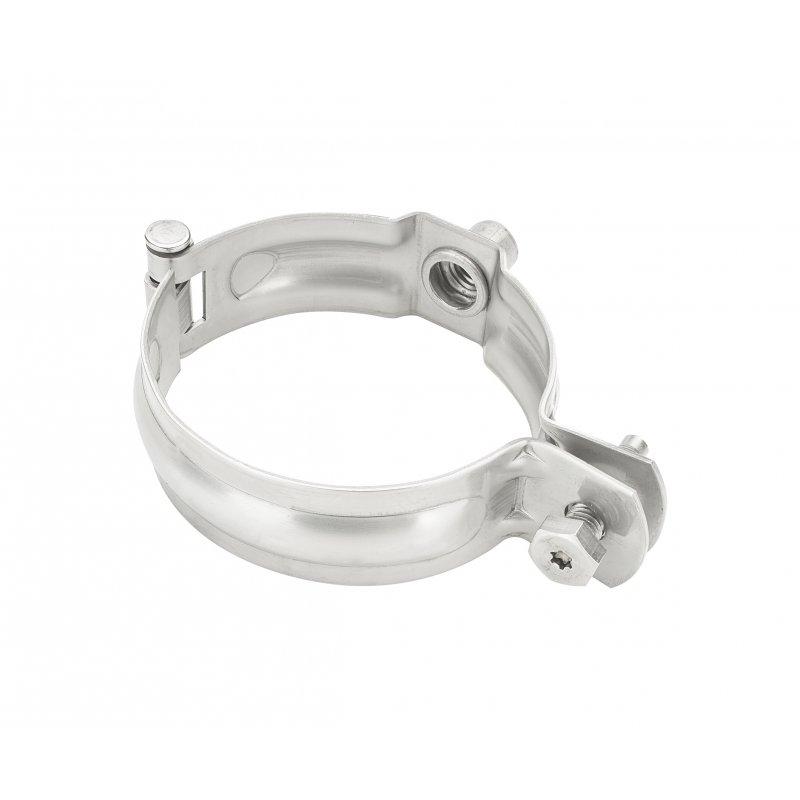 Obejma rury spustovej z gwinete M10  - Stal nierdzewna  - AISI 304 2B – MATT  -  Obraz