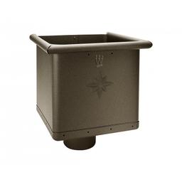 Kosz zlewowy kubiczny  - Aluminium powlekane
W.15  - Zielono-brązowy W.15  -  Obraz 1