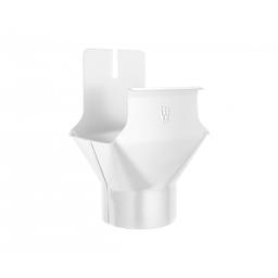 Wylot kwadrat/okrągły  - Aluminium powlekane  - Biały  -  Obraz 1