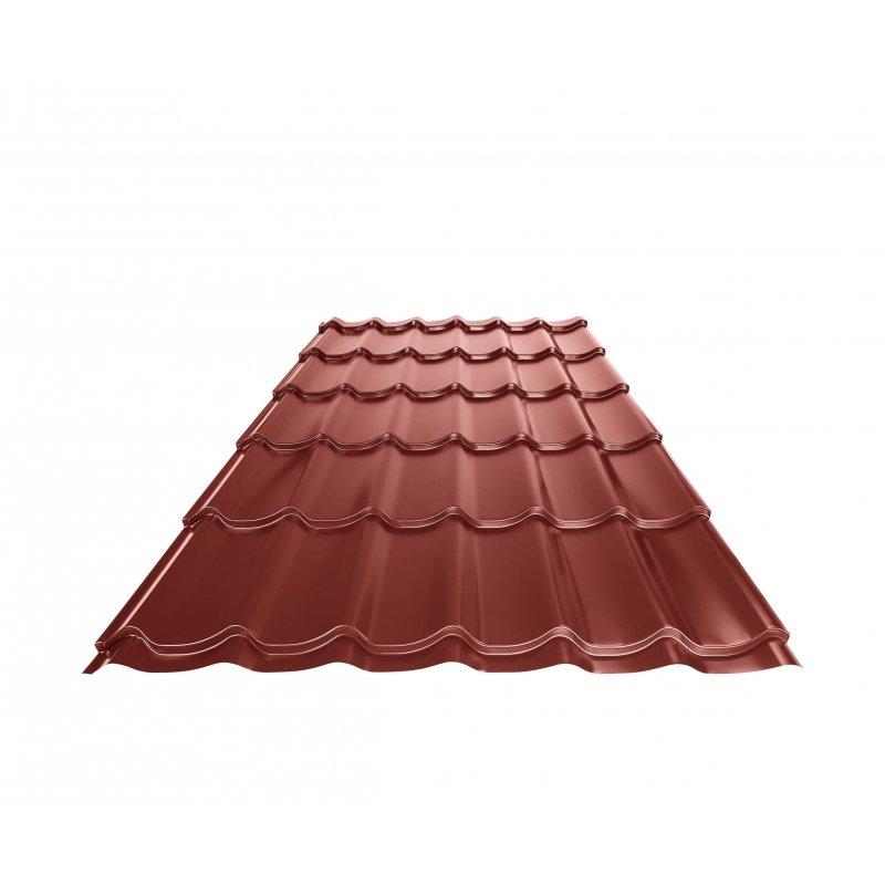 Blachodachówka UNI 1  - Ocynkowana stal powlekana  - Czerwony  -  Obraz