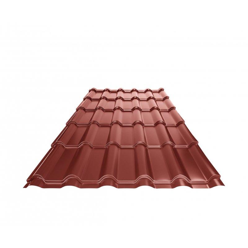 Blachodachówka UNI 2  - Ocynkowana stal powlekana  - Czerwony  -  Obraz
