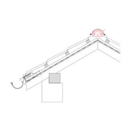 Zakończenie gąsiora płaskie  - Ocynkowana stal powlekana  - Antracyt  -  Obraz 2