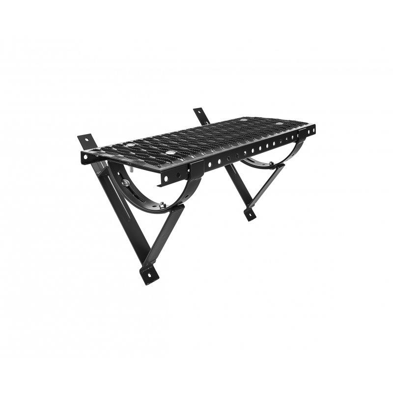 Stopień kominiarski do blachodachówki UNI  - Ocynkowana stal powlekana  - Czarny  -  Obraz