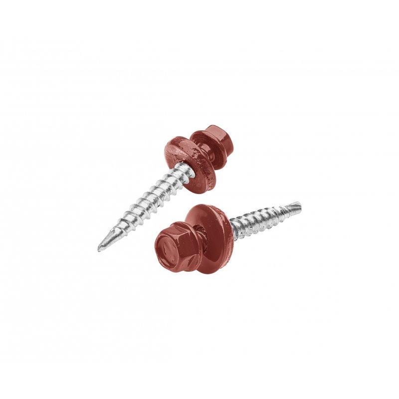 Wkręt farmerski stal ocynkowana  - Ocynkowana stal powlekana  - Czerwony  -  Obraz