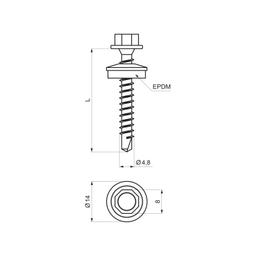Wkręt farmerski stal ocynkowana - Ocynkowana stal powlekana - Zielony mech - Obraz 2