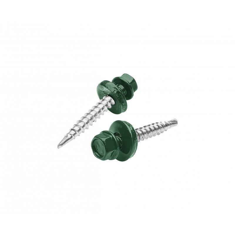 Wkręt farmerski stal ocynkowana - Ocynkowana stal powlekana - Zielony mech - Obraz