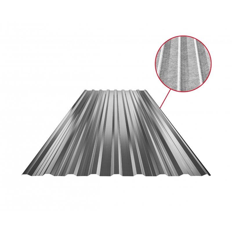 Trapez dachowy z przetłoczeniem TR 18A+ SQ (sound – aqua)  - Ocynkowana stal powlekana  - Antracyt  -  Obraz