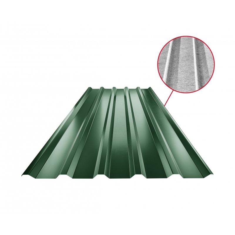 Trapez dachowy TR 35A SQ (sound – aqua)  - Ocynkowana stal powlekana  - Zielony mech  -  Obraz