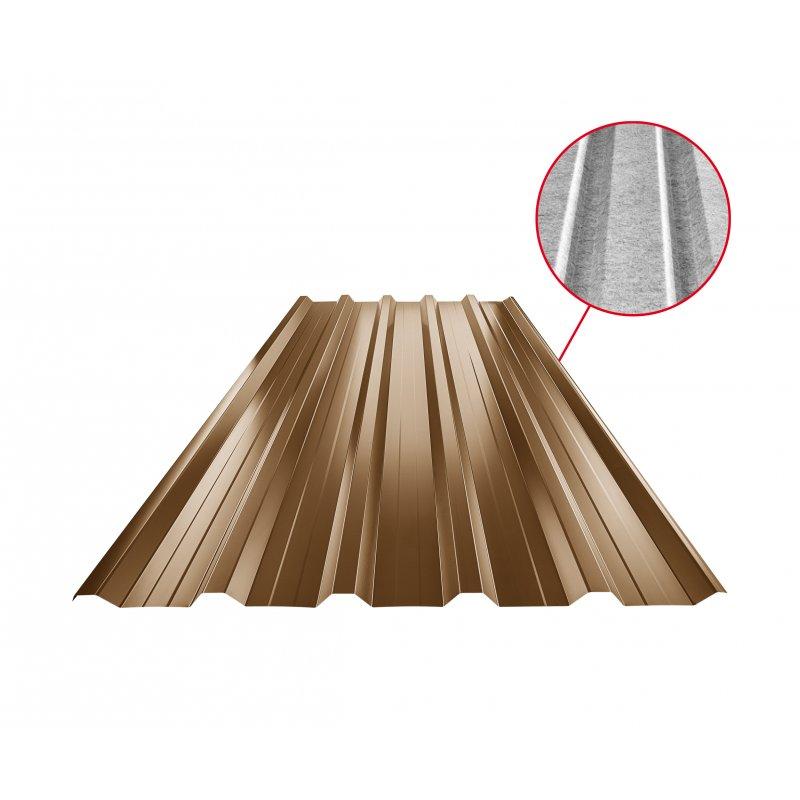 Trapez dachowy z przetłoczeniem TR 35A+ SQ (sound – aqua)  - Ocynkowana stal powlekana  - Miedź metaliczna  -  Obraz