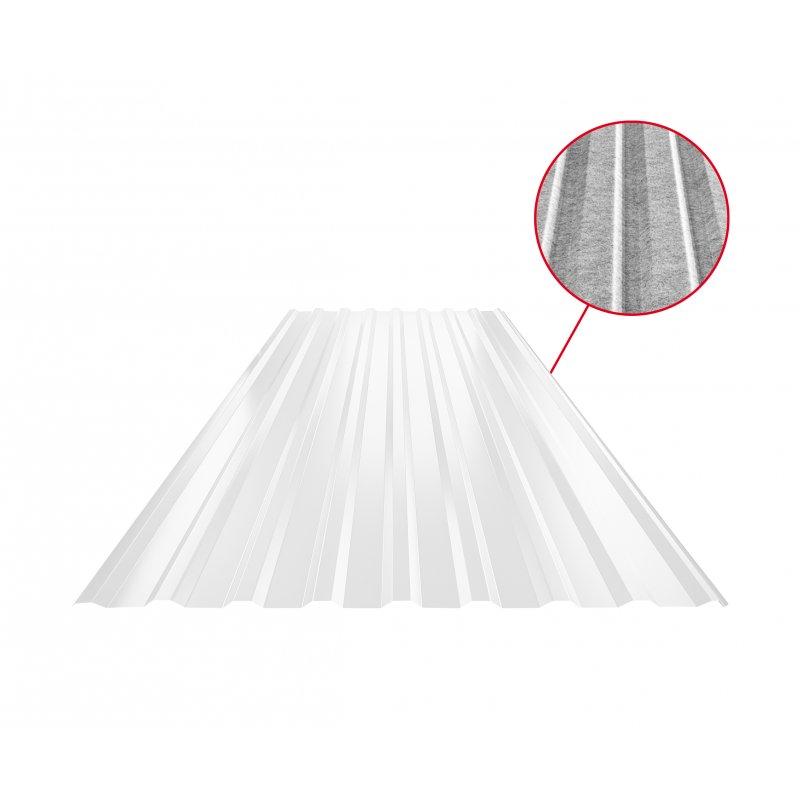 Trapez dachowy z przetłoczeniem TR 18A SQ (sound – aqua)  - Aluminium powlekane  - Biały  -  Obraz