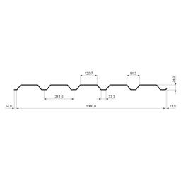 Trapez elewacyjny TR 35B  - Aluminium powlekane  - Antracyt  -  Obraz 2