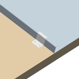 Haftka kątowa stała na rąbek stojący stal nierdzewna  - Stal nierdzewna  - AISI 304 BA – lustrzany połysk  -  Obraz 2