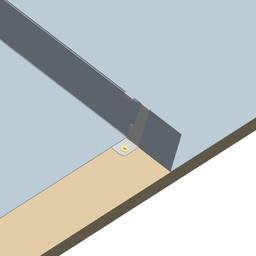 Haftka spodnia stal nierdzewna  - Stal nierdzewna  - AISI 304 BA – lustrzany połysk  -  Obraz 2