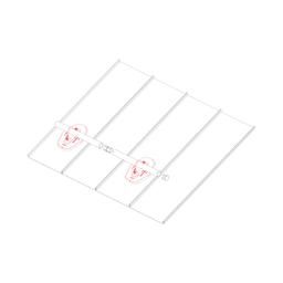 Płytka na rurę 1 otwór  - Aluminium  - Natur  -  Obraz 4