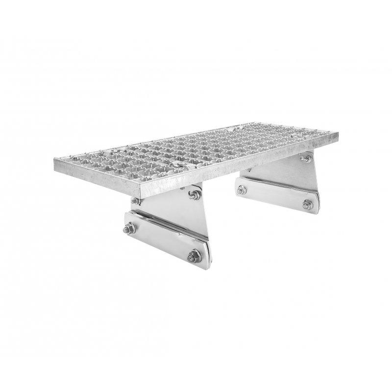 Stopień kominiarski-komplet 800 x 250  - Aluminium  - Natur  -  Obraz