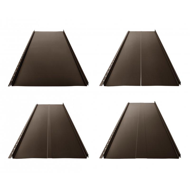 Panel dachowy CLICK 306 P, R, T25, T58  - Ocynkowana stal powlekana  - Testa di Moro  -  Obraz