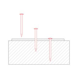 Gwóźdź papowy wypukły łeb 6 mm  - Miedź  - Natur  -  Obraz 3