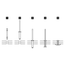 Nit zrywalny z łbem stożkowym  - Aluminium  - Natur  -  Obraz 4