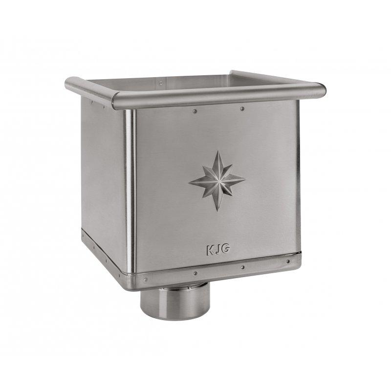 Kosz zlewowy kubiczny ekscentryczny  - Ocynkowana stal powlekana  - Srebrny ciemny – P.20  -  Obraz