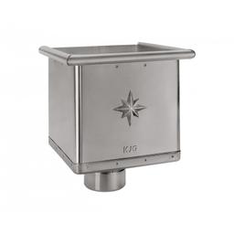 Kosz zlewowy kubiczny ekscentryczny  - Ocynkowana stal powlekana  - Srebrny ciemny – P.20  -  Obraz 1