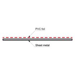 PVC rolka powlekana plastikiem  - Szary  -  Obraz 3