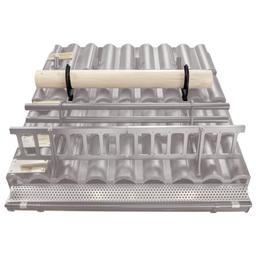 Uchwyt bala drewnianego prosty  - Aluminium – Natur  - Ocynkowana stal powlekana – Testa di Moro  -  Obraz 2