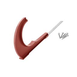 Uchwyt bala drewnianego prosty  - Aluminium – Natur  - Ocynkowana stal powlekana – Czerwony  -  Obraz 1