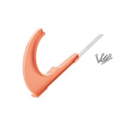 Uchwyt bala drewnianego prosty  - Aluminium – Natur  - Ocynkowana stal powlekana – Ceglasty  -  Obraz 1