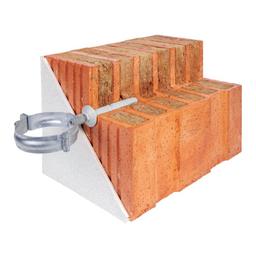 Kołek izolacyjny końcówka cegła bez izolacji  - Ocynkowana stal + PVC  -  Obraz 2