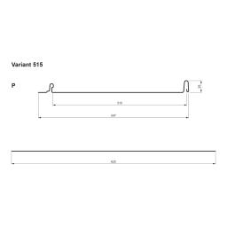 Panel dachowy CLICK 515 P  - Ocynkowana stal powlekana
MATT MARCEGAGLIA  - Antracyt MATT  -  Obraz 2
