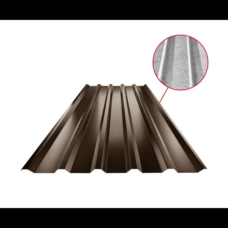 Trapez dachowy TR 35A SQ (sound – aqua)  - Ocynkowana stal powlekana  - Ciemno brazowy ČOKO  -  Obraz