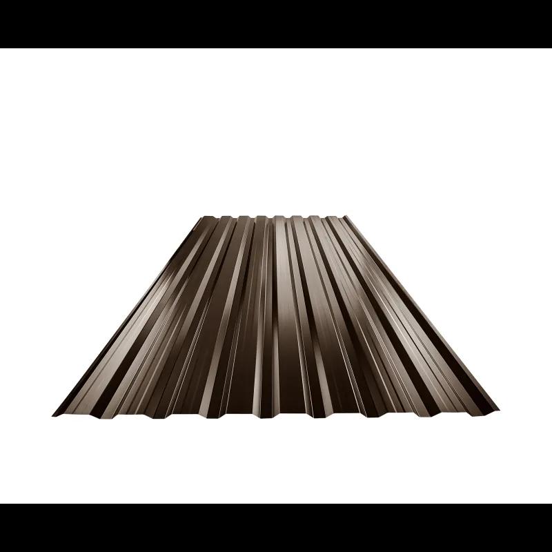 Trapez elewacyjny z przetłoczeniem TR 18B+  - Ocynkowana stal powlekana  - Ciemno brazowy ČOKO  -  Obraz