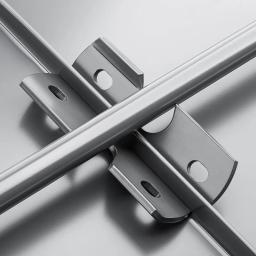 Zacisk łapacza śniegu na rąbek stojący  - Aluminium – Natur  - Ocynkowana stal powlekana – Ciemno brazowy ČOKO  -  Obraz 2