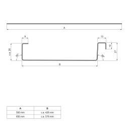 Profil FALZ z podwójnym rąbkiem stojącym  - Aluminium powlekane
W.15  - Jasnoszary W.15  -  Obraz 3