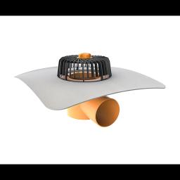 PVC wpust dachowy z kołnierzem poziomy  - Poliamid  - Czarny/Pomarańczowy  -  Obraz 1