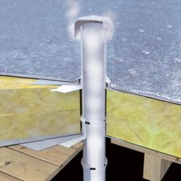 PVC wlot kablowy z kołnierzem  - PVC  - Biały  -  Obraz 2