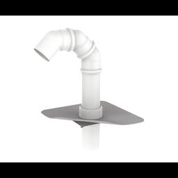 PVC wlot kablowy z kołnierzem  - PVC  - Biały  -  Obraz 1