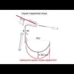 Hak dachowy do blachy trapezowej  - Ocynkowana stal powlekana  - Antracyt  -  Obraz 4