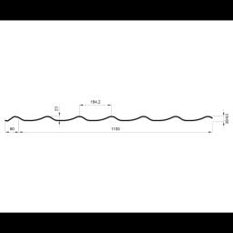 Blachodachówka UNI 1  - Aluminium powlekane  - Srebrny  -  Obraz 2