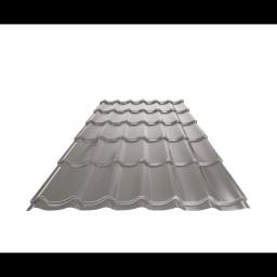Blachodachówka UNI 1  - Aluminium powlekane  - Srebrny ciemny  -  Obraz 1
