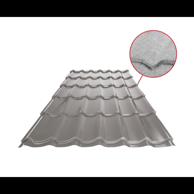 Blachodachówka UNI 1 SQ (sound – aqua)  - Aluminium powlekane  - Srebrny ciemny  -  Obraz