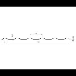 Blachodachówka UNI 2  - Aluminium powlekane  - Srebrny  -  Obraz 2