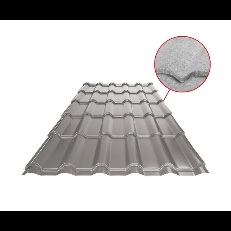 Blachodachówka UNI 2 SQ (sound – aqua)  - Aluminium powlekane  - Srebrny ciemny  -  Obraz