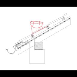 Stopień kominiarski do blachodachówki UNI  - Aluminium powlekane  - Srebrny  -  Obraz 2