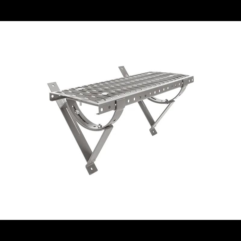 Stopień kominiarski do blachodachówki UNI  - Aluminium powlekane  - Srebrny ciemny  -  Obraz