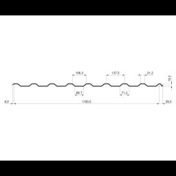 Trapez dachowy TR 18A  - Aluminium powlekane  - Srebrny ciemny  -  Obraz 2