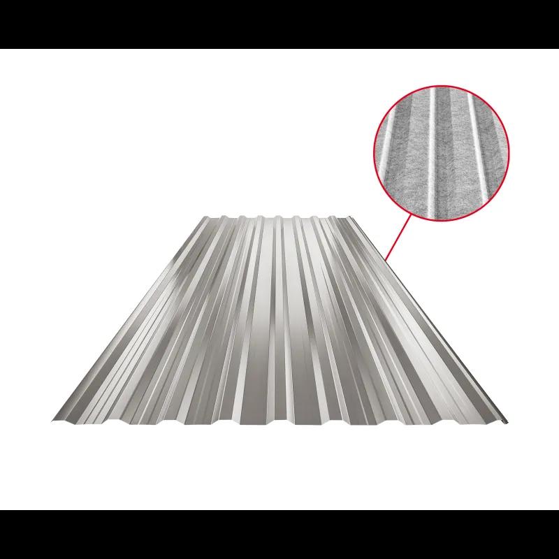 Trapez dachowy z przetłoczeniem TR 18A+ SQ (sound – aqua)  - Aluminium powlekane  - Srebrny ciemny  -  Obraz