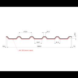 Trapez dachowy TR 35A SQ (sound – aqua)  - Aluminium powlekane  - Srebrny ciemny  -  Obraz 2
